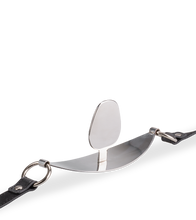 Load image into Gallery viewer, Flat faux leather and metal gag