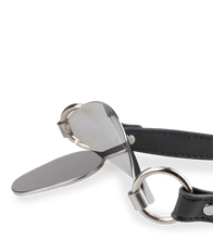 Load image into Gallery viewer, Flat faux leather and metal gag