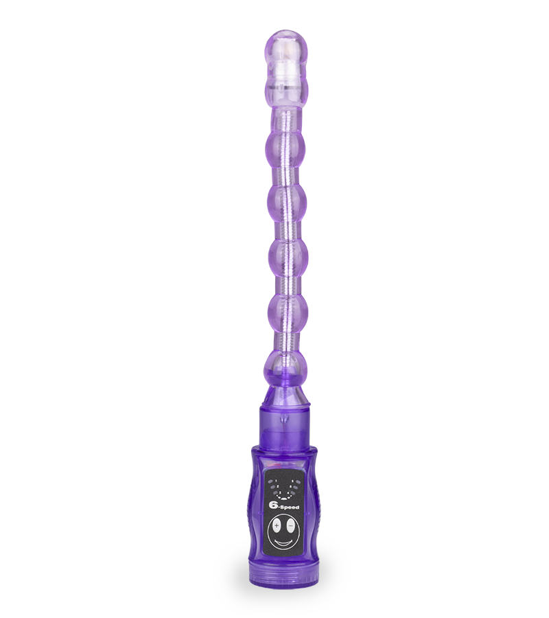 Flexible anal plug vibrator