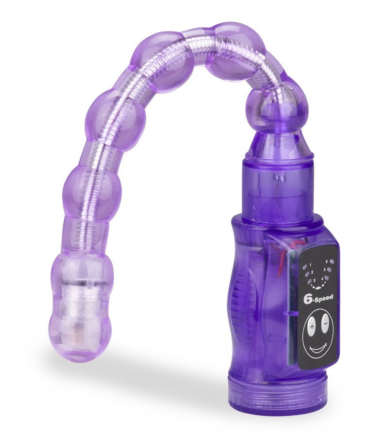 Flexible anal plug vibrator