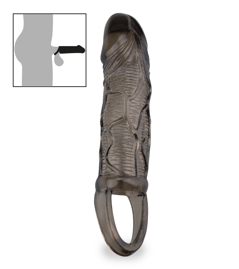 Flexible veined-shaft penis sleeve