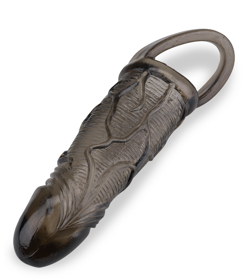 Flexible veined-shaft penis sleeve