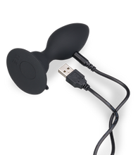 Load image into Gallery viewer, Flexible vibrating suction-cup anal plug