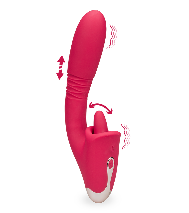 Flore oral sex thrusting rabbit vibrator