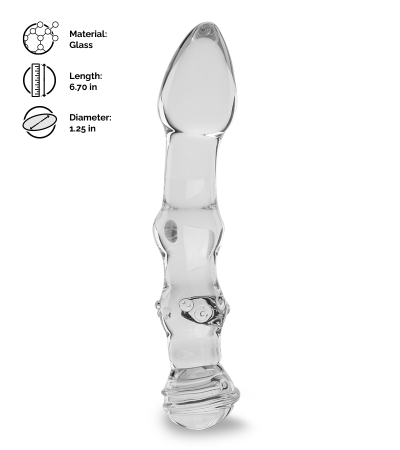 Flow glass dildo