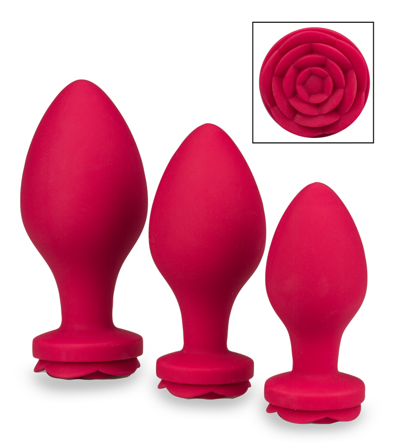 Forever set of 3 silicone butt plugs
