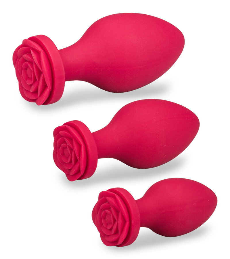 Forever set of 3 silicone butt plugs