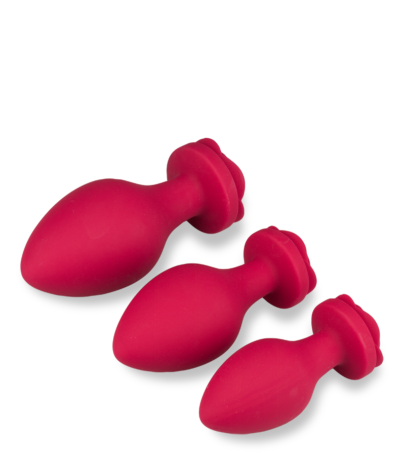 Forever set of 3 silicone butt plugs