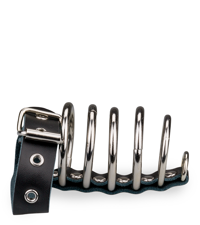 Four loop metal cock ring