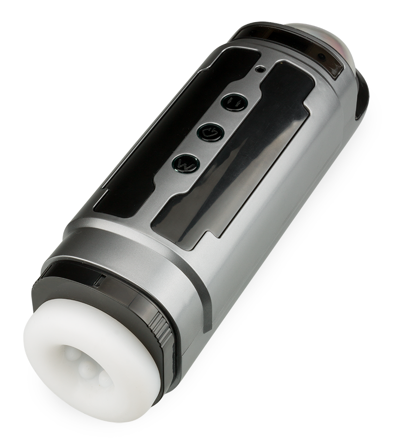 Frenzy thrusting and vibrating heated airbag male masturbator