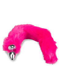 Load image into Gallery viewer, Fuchsia vegan fur fox tail anal plug