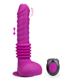 Fucking machine with vibrating dildo
