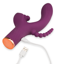 Load image into Gallery viewer, Funky triple stimulation rabbit vibrator