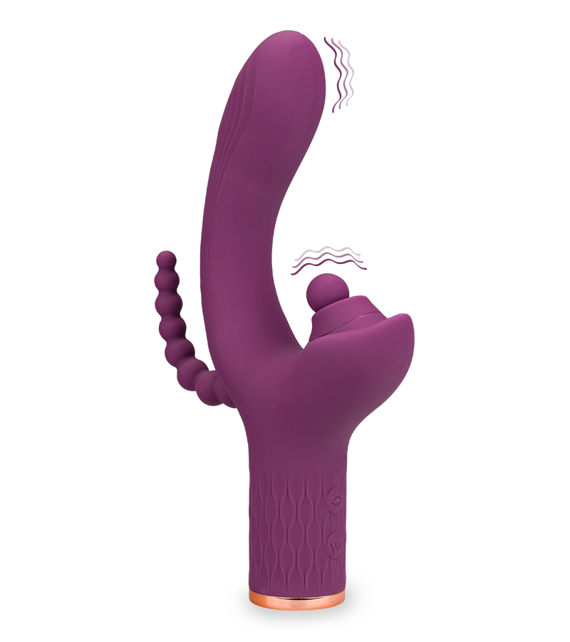 Funky triple stimulation rabbit vibrator