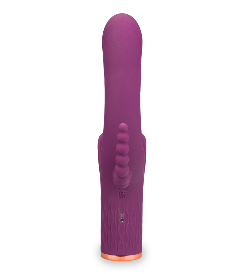 Funky triple stimulation rabbit vibrator