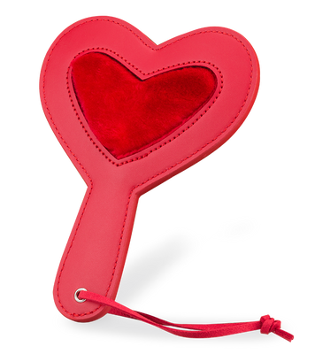 Fur-lined heart paddle