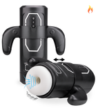 Furious vibrating thrusting and sucking masturbator with handles