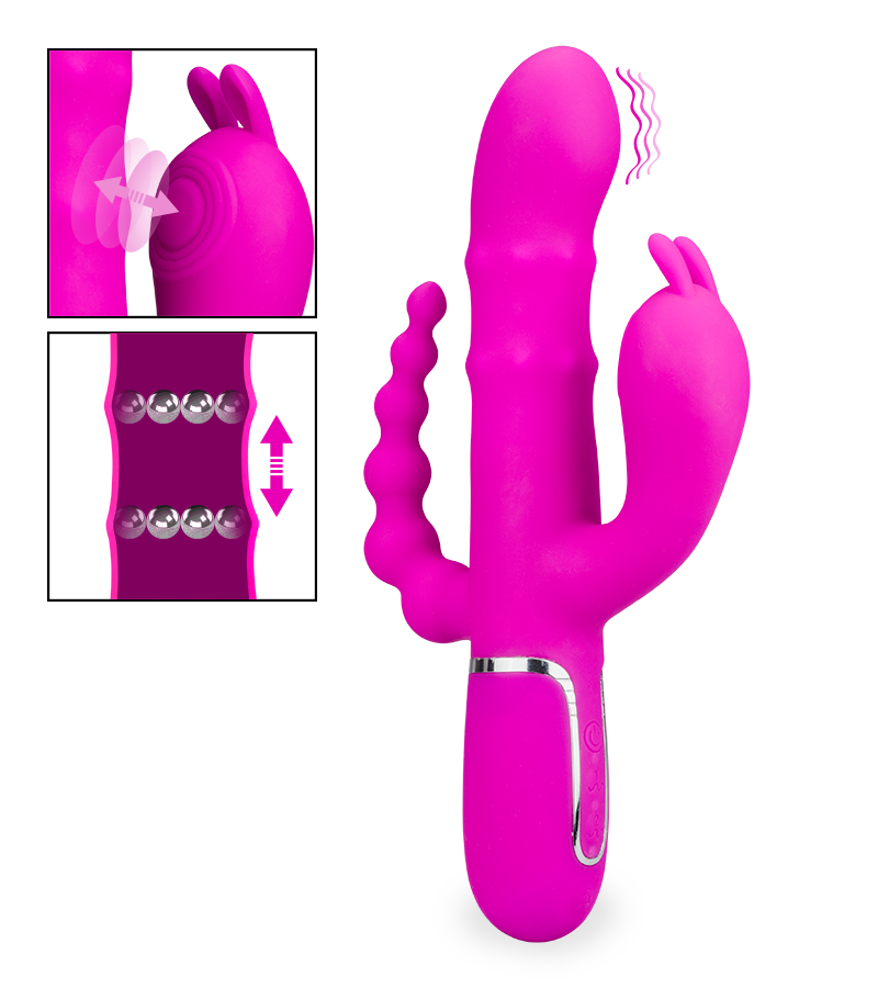 Garden Party triple stimulation rabbit vibrator