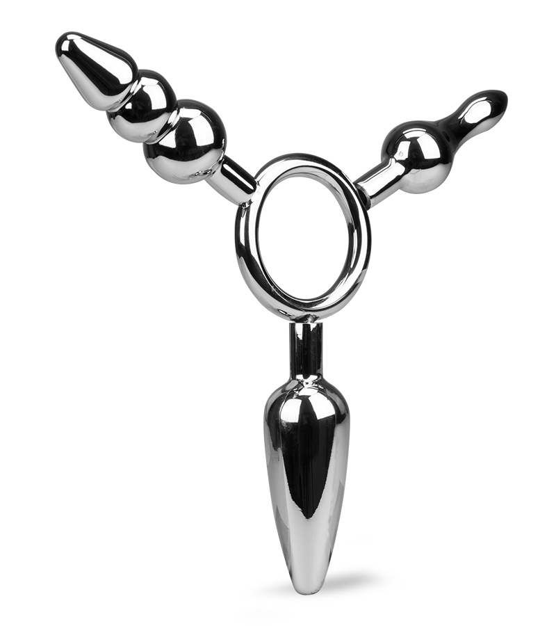 Geode triple metal butt plug