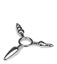 Load image into Gallery viewer, Geode triple metal butt plug