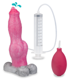 German Shepherd ejaculating dog dildo