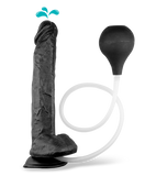 Giant ejaculating suction-cup dildo