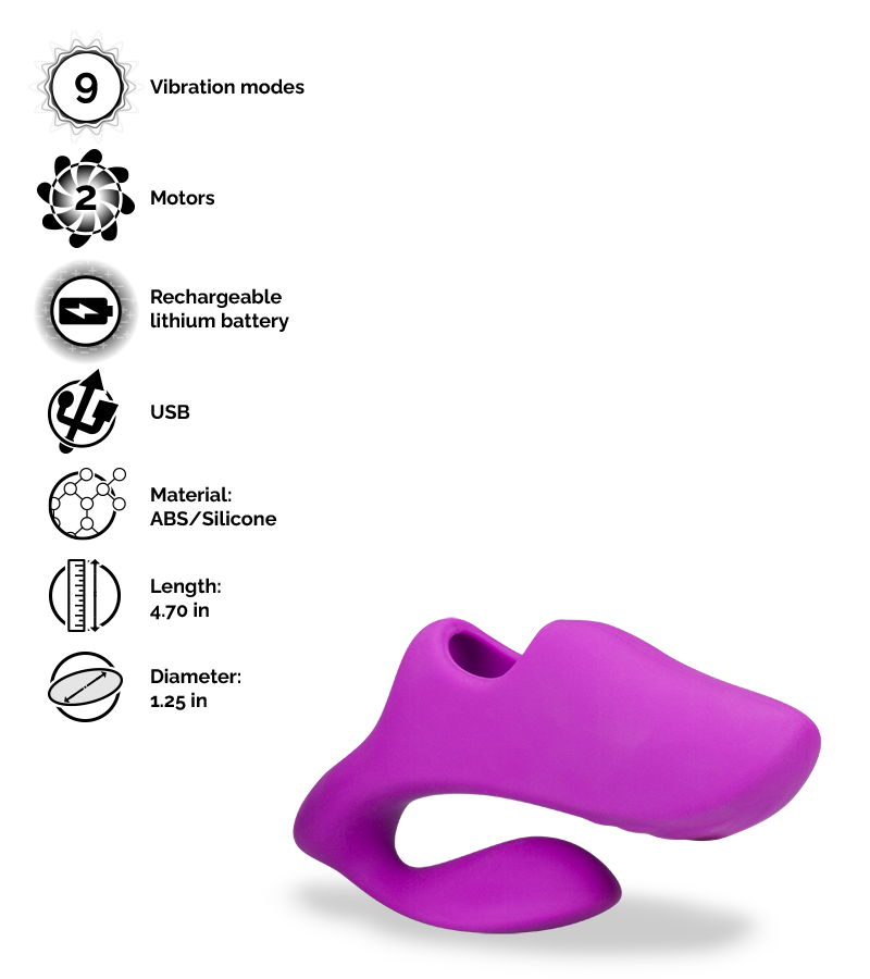 Ginger remote-controlled double-stimulation finger vibrator