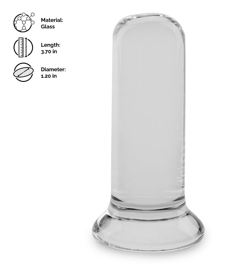 Glass anal plug 3.75 inches