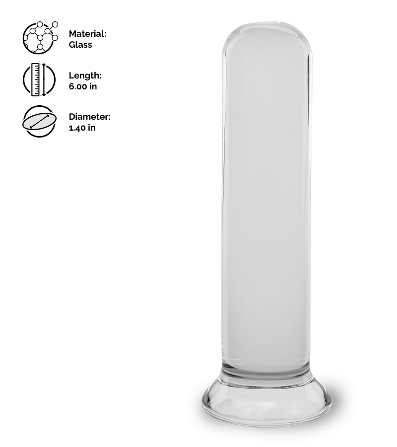 Glass anal plug 6.00 inches