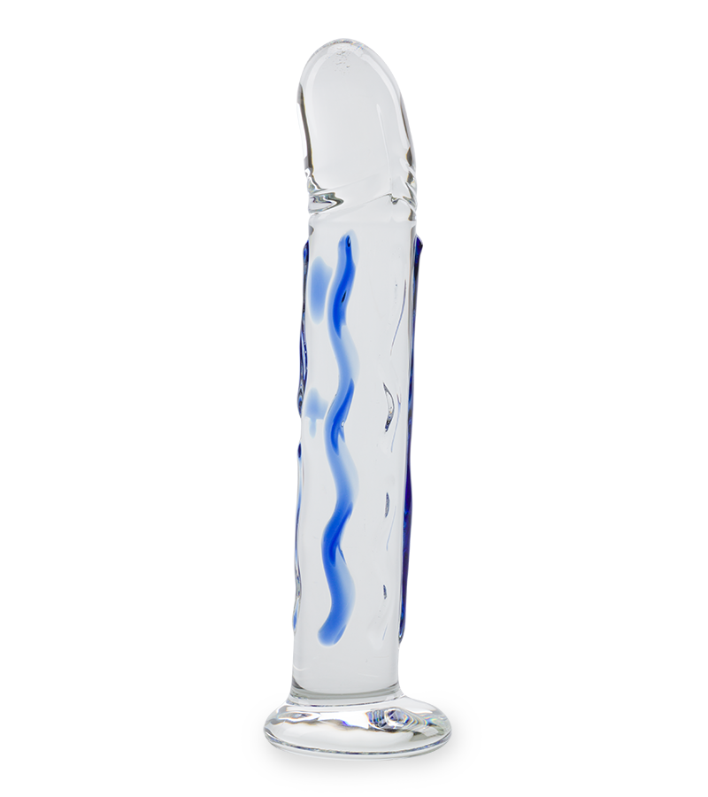 Glow glass dildo