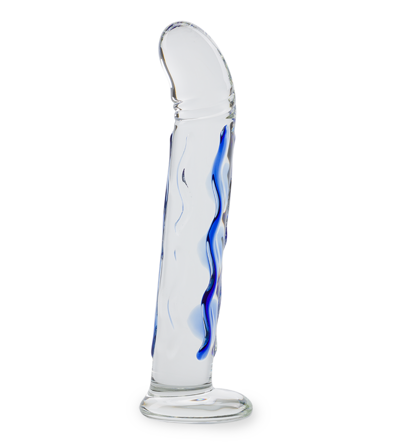 Glow glass dildo