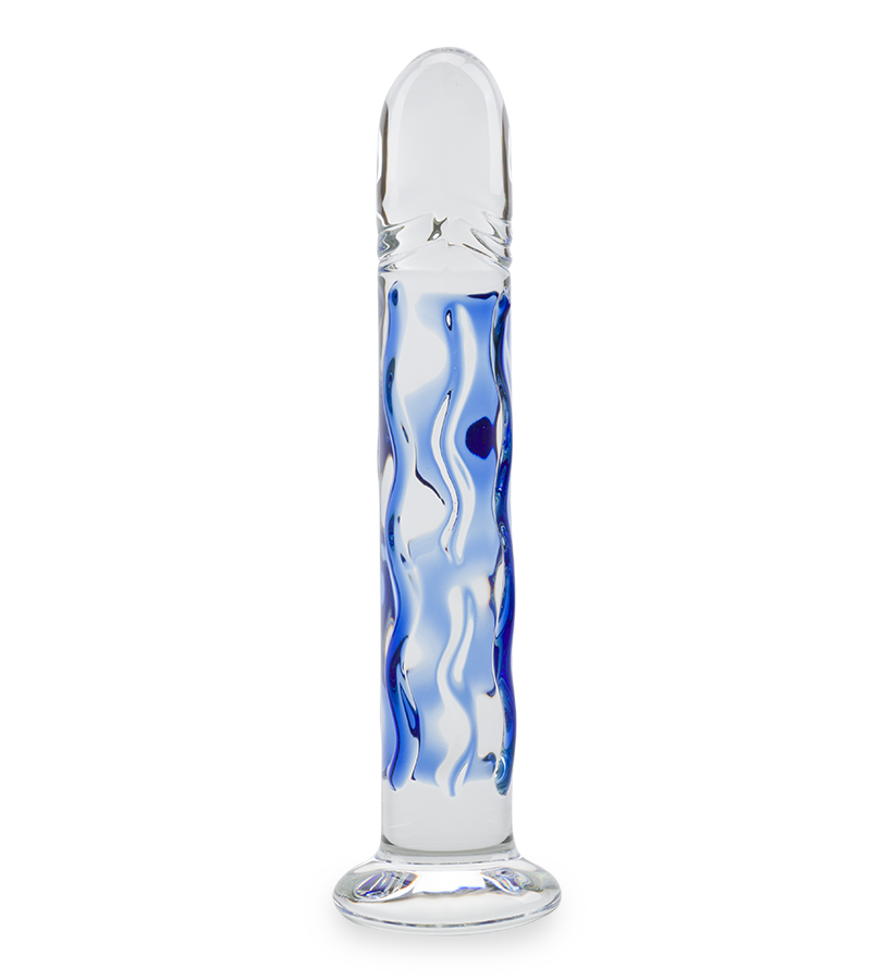 Glow glass dildo