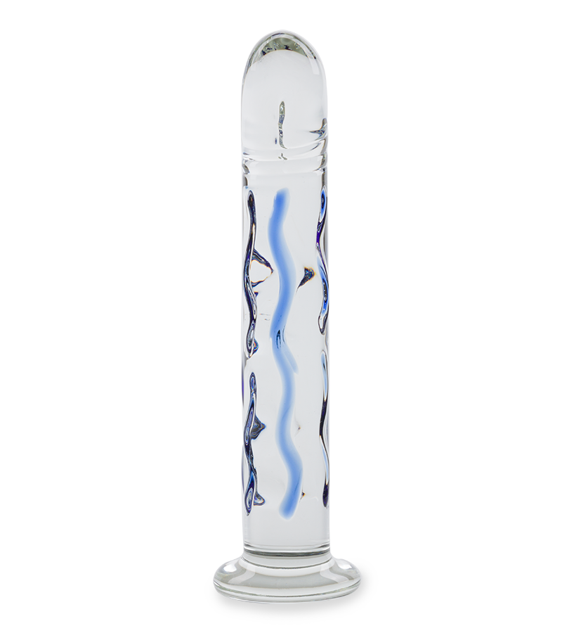 Glow glass dildo