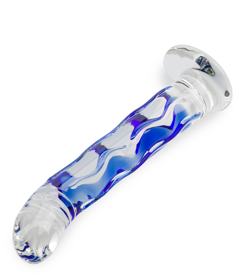 Glow glass dildo