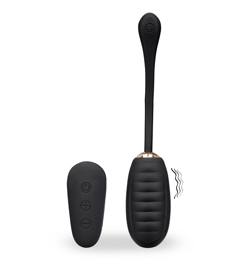 Gold vibrating love egg with wireless remote control