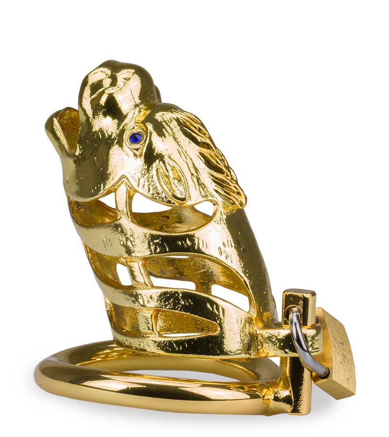 Golden Dragon Chinese zodiac penis chastity cage
