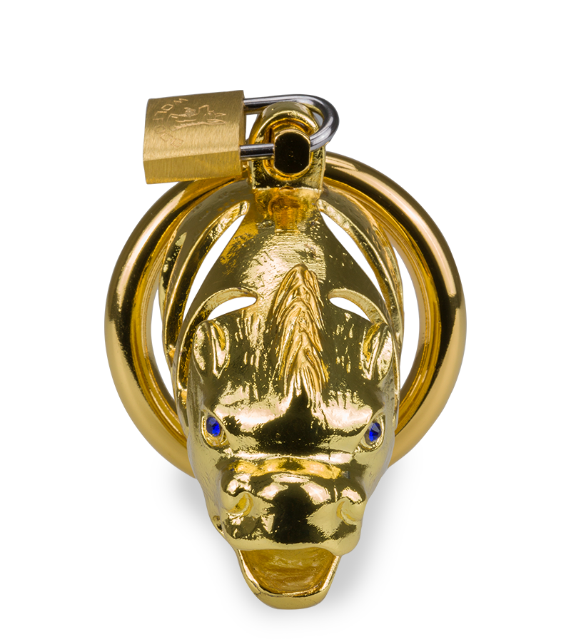 Golden Dragon Chinese zodiac penis chastity cage