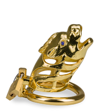 Load image into Gallery viewer, Golden Dragon Chinese zodiac penis chastity cage