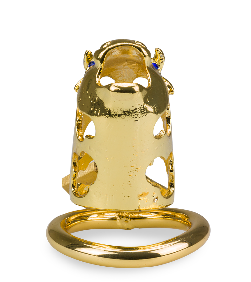 Golden Ox Chinese zodiac penis chastity cage