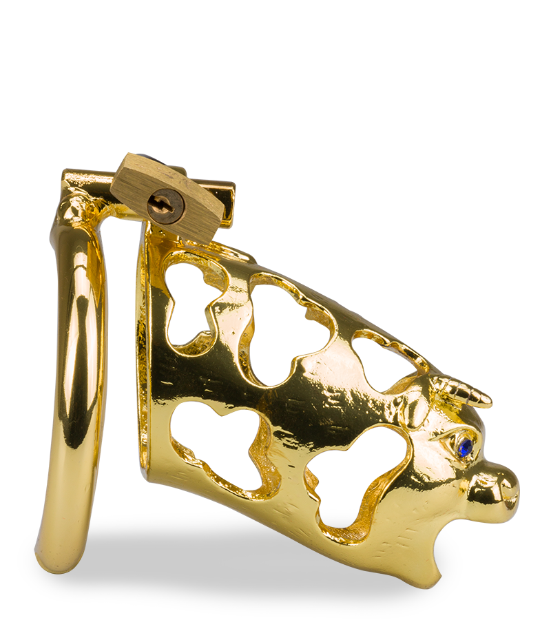 Golden Ox Chinese zodiac penis chastity cage