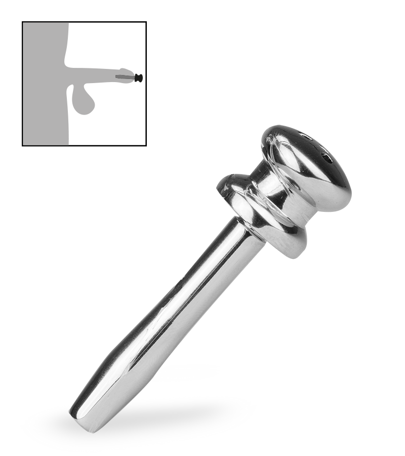 Golden Shower pierced penis plug