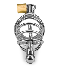 Load image into Gallery viewer, Guantanamo penis chastity cage and urethra plug