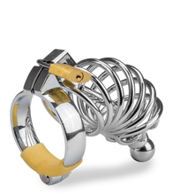 Load image into Gallery viewer, Guantanamo penis chastity cage and urethra plug