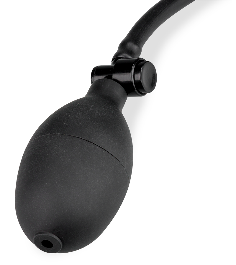 Hatch vibrating inflatable silicone plug