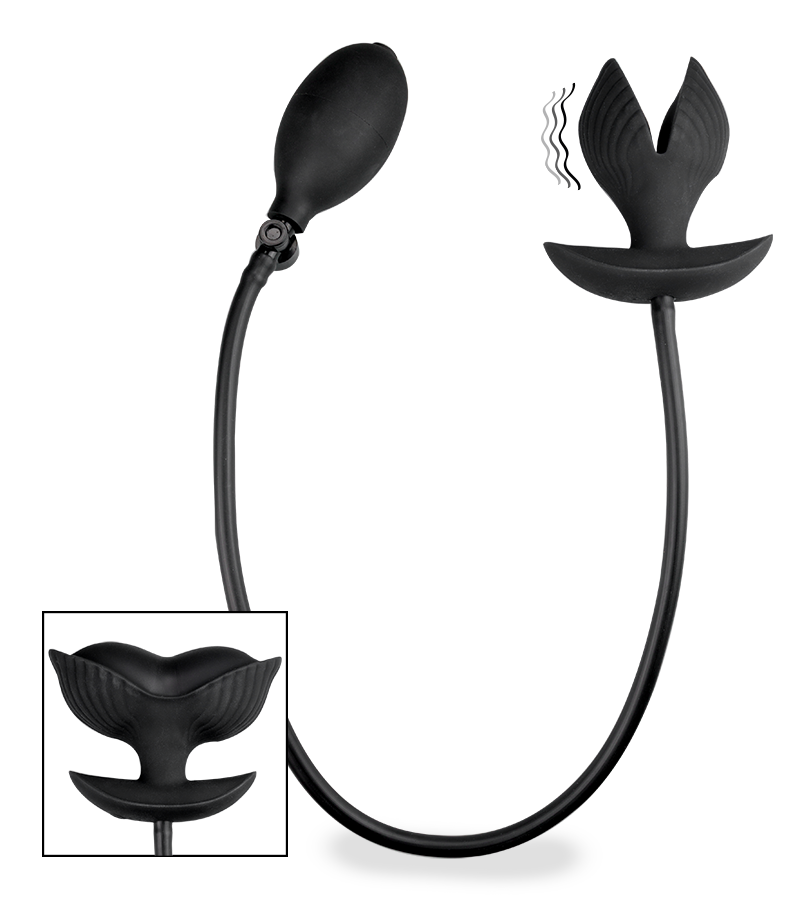 Hatch vibrating inflatable silicone plug