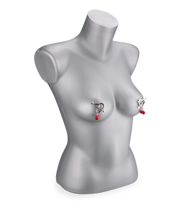 Hearts and bells BDSM nipple clamps