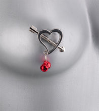 Load image into Gallery viewer, Hearts and bells BDSM nipple clamps