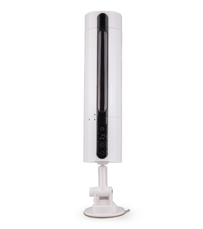 Heated blow job masturbator with audio function