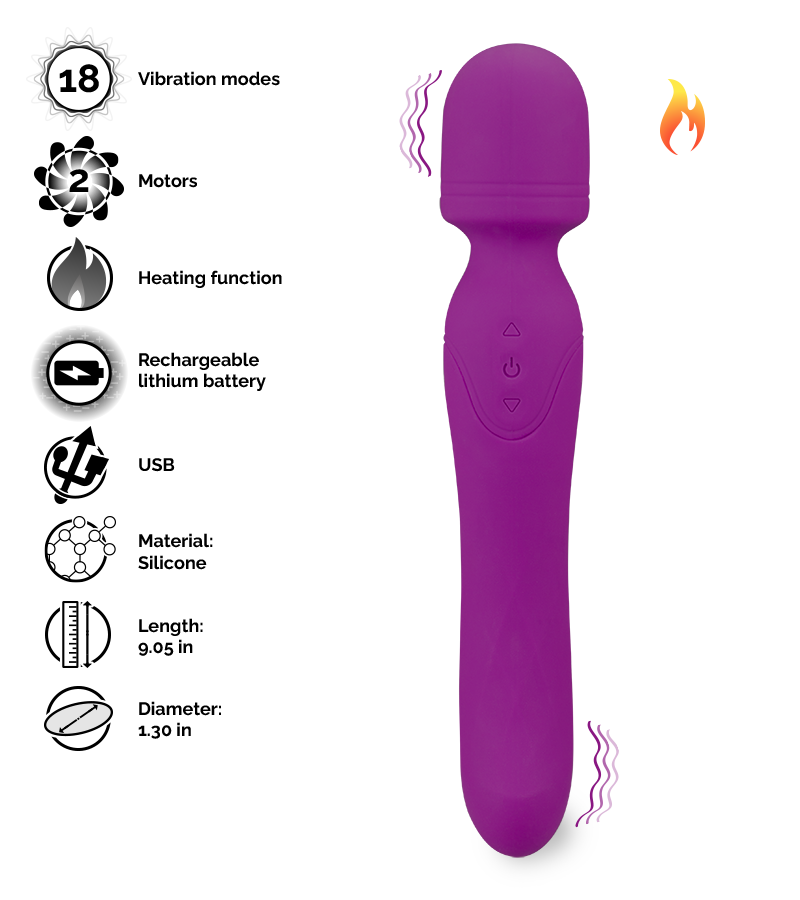 Heaven 2-in-1 wand vibrator