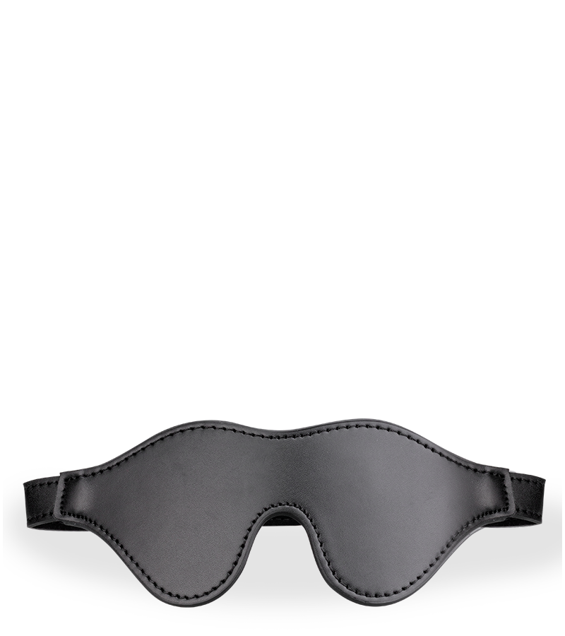 High-coverage faux leather BDSM mask